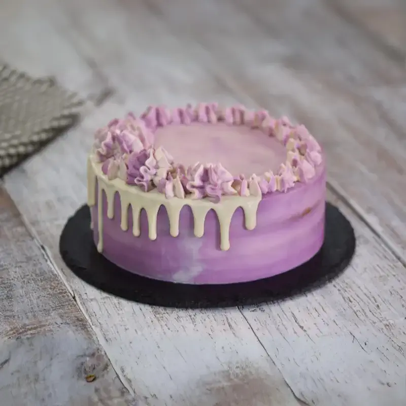 beautiful custom purple cake